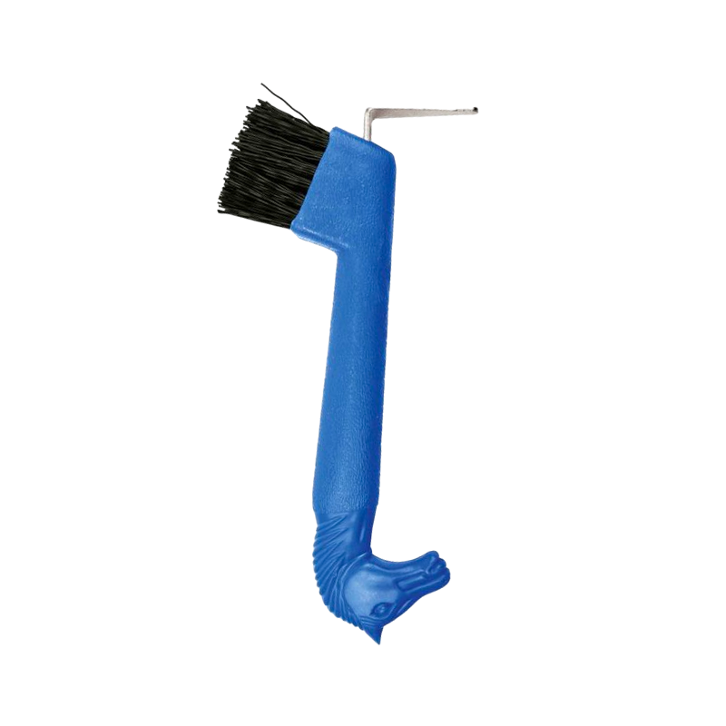 Hippotonic - Cure-pieds brosse tête de cheval bleu | - Ohlala