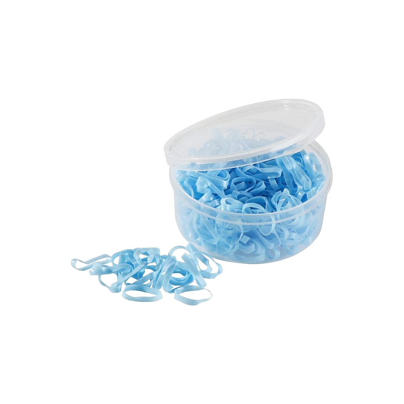 Hippotonic - 450 élastiques silicone bleu ciel | - Ohlala