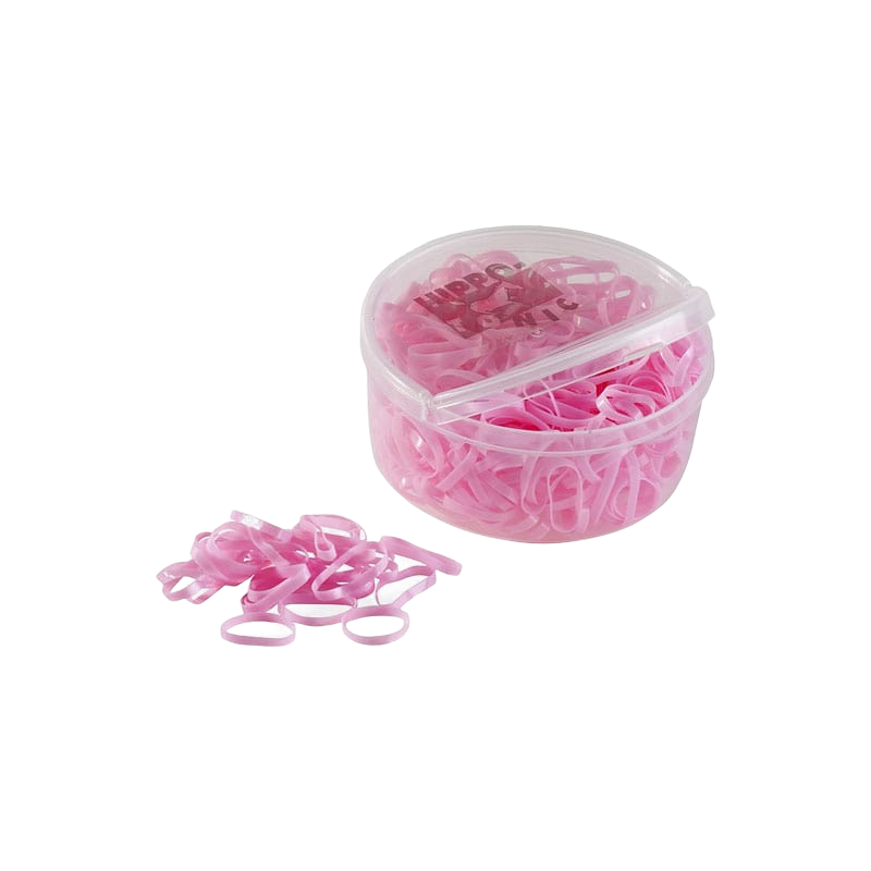 Hippotonic - 450 élastiques silicone rose | - Ohlala