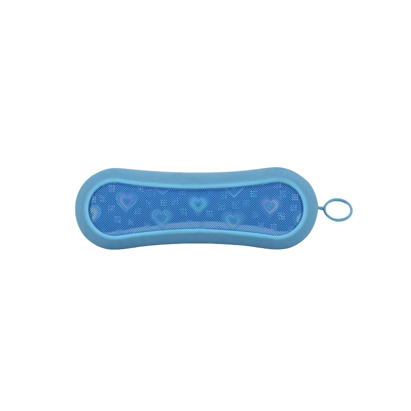 Hippotonic - Brosse de tête glossy heart bleu | - Ohlala