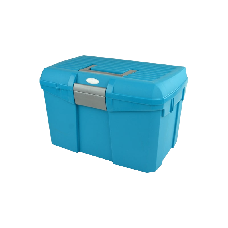 Hippotonic - Coffre de pansage turquoise/gris | - Ohlala