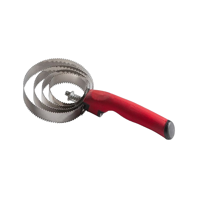 Hippotonic - Etrille métallique ronde poignée soft rouge | - Ohlala