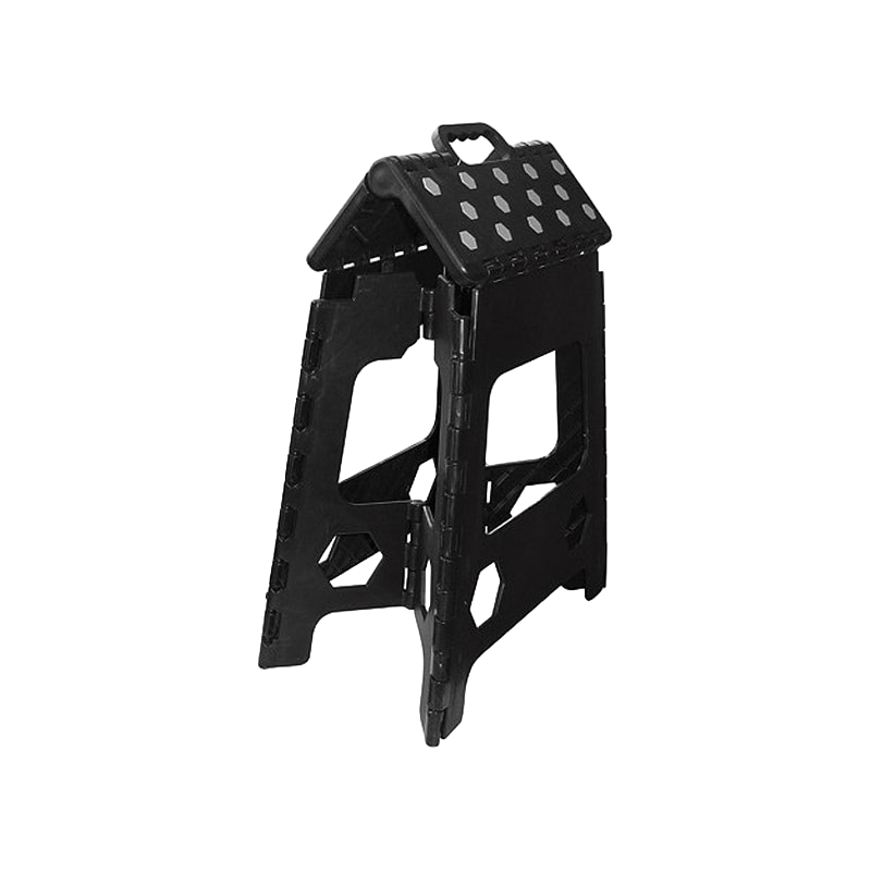 Hippotonic - Tabouret marchepied pliant noir/gris | - Ohlala