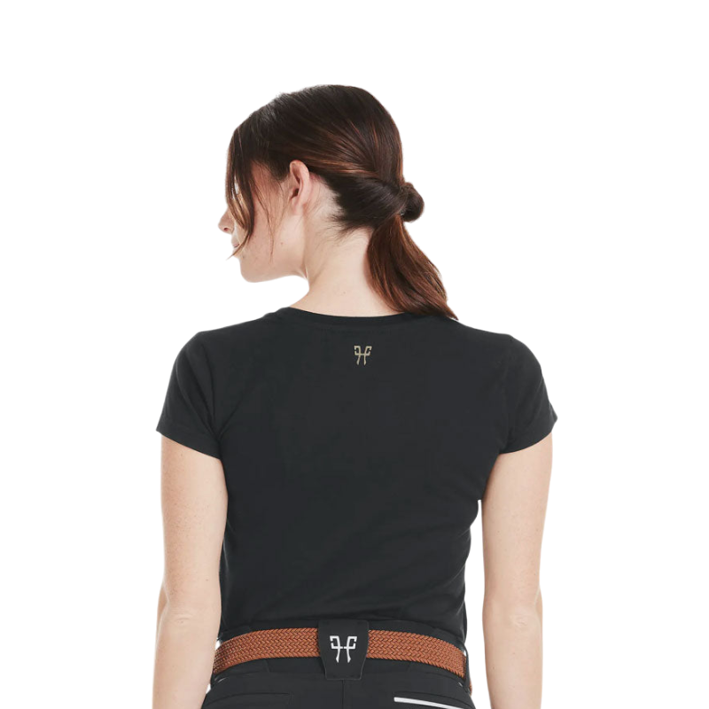 Horse Pilot - T-shirt manches courtes femme Team shirt black | - Ohlala