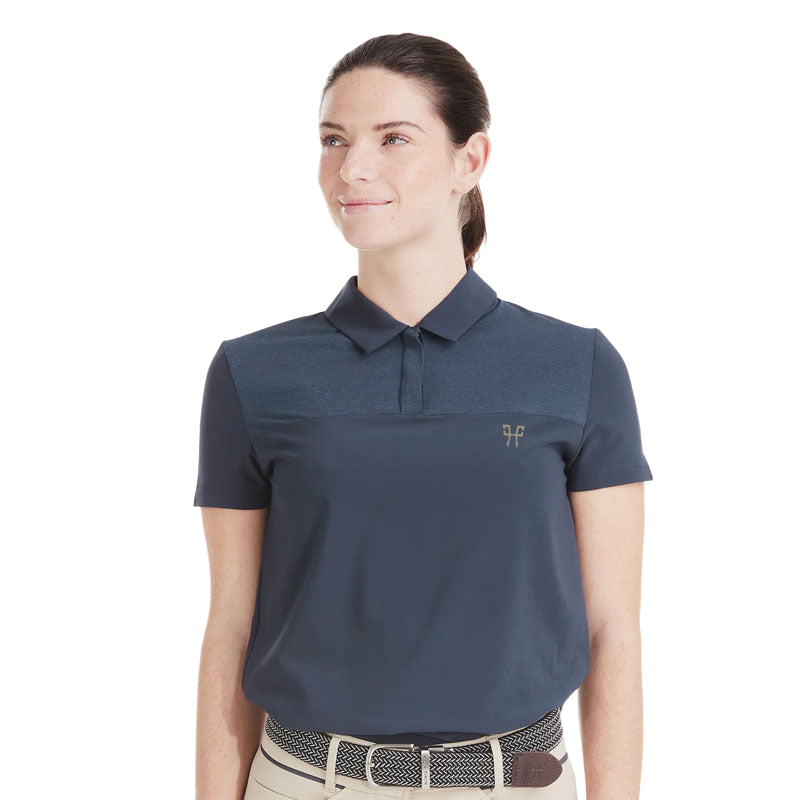 Horse Pilot - Polo manches courtes femme Ariia navy | - Ohlala