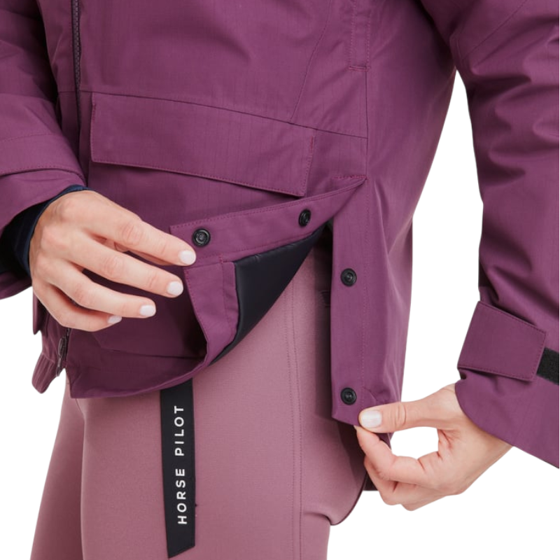 Horse Pilot - Damen Langarmmantel Essential dunkelpurpur