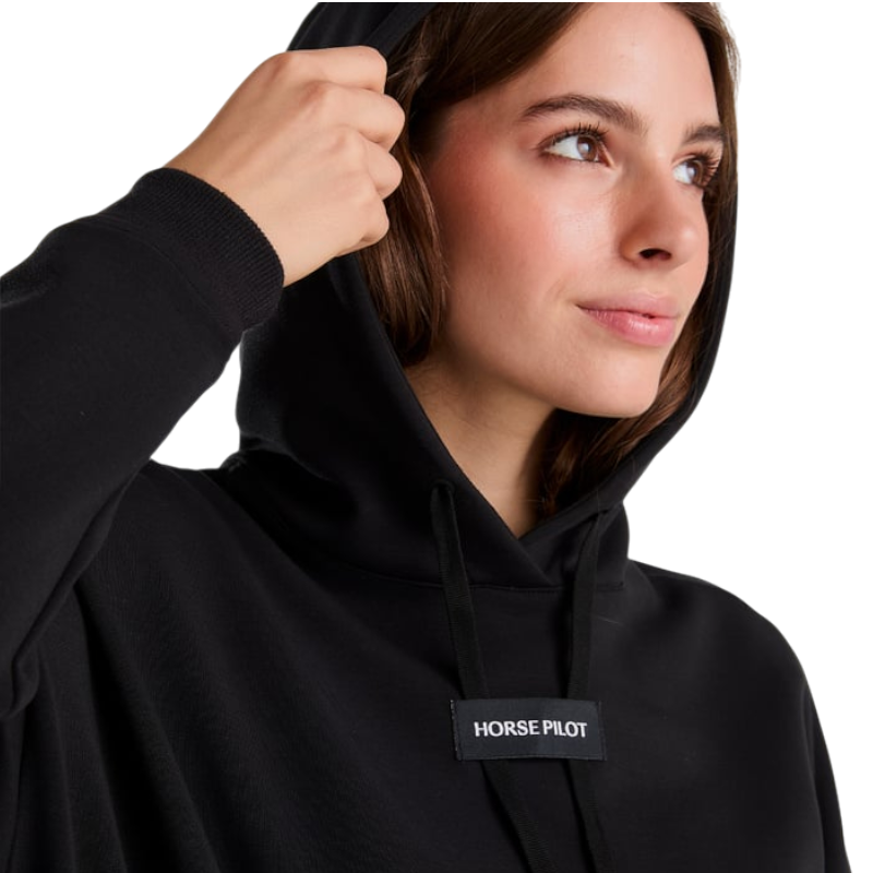 Horse Pilot - Damen Kapuzenpullover Team Schwarz