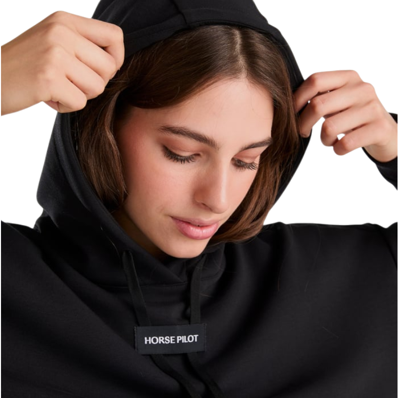 Horse Pilot - Damen Kapuzenpullover Team Schwarz