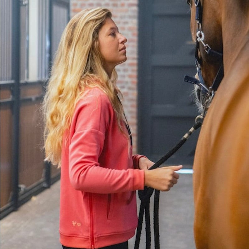 Horse Pilot - Damen Kapuzenpullover Team rose coral