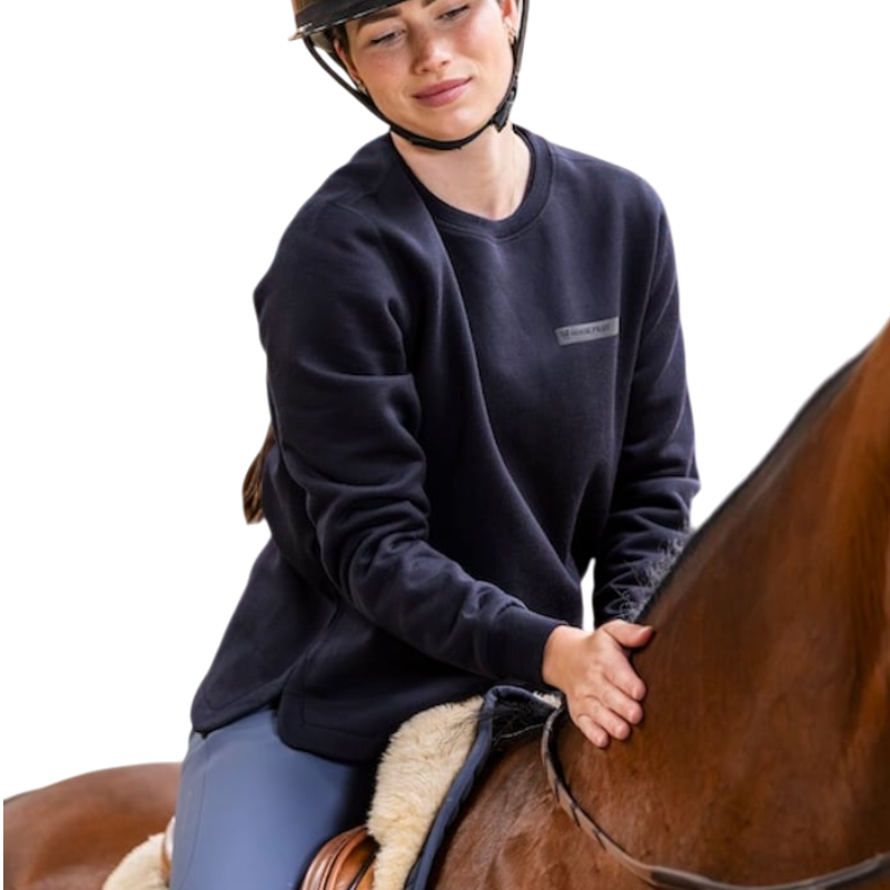 Horse Pilot - Damen Langarm-Sweatshirt Merinos dunkle Nacht
