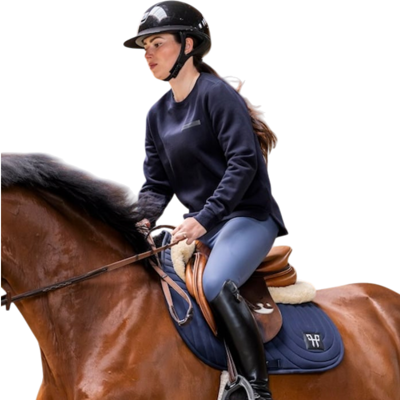 Horse Pilot - Damen Langarm-Sweatshirt Merinos dunkle Nacht