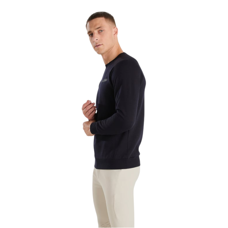Horse Pilot - Herren Sweatshirt mit langen Ärmeln Merinos Dunkel Nacht