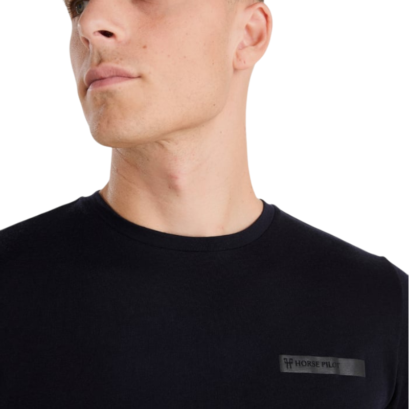 Horse Pilot - Men's short sleeve T-shirt Merinos dark night