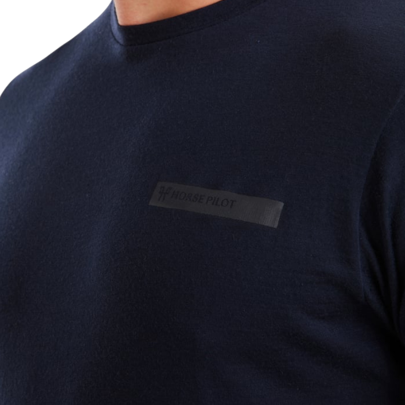 Horse Pilot - Men's short sleeve T-shirt Merinos dark night