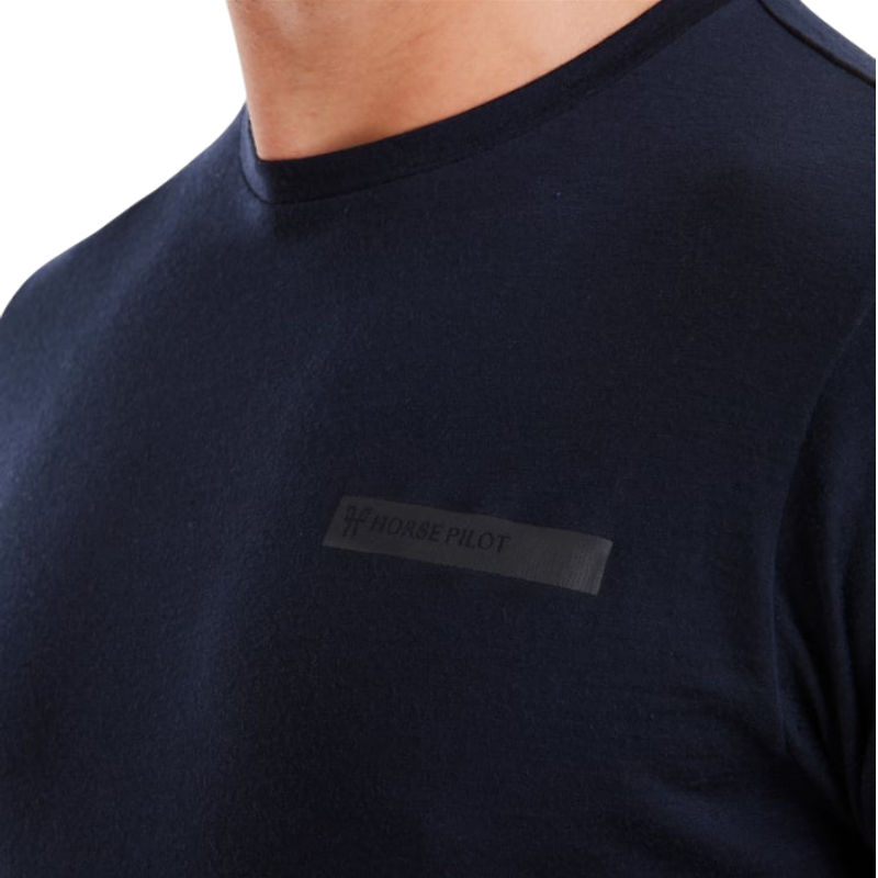Horse Pilot - Men's short sleeve T-shirt Merinos dark night