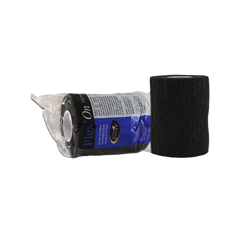 Horse Master - Bande de soin cohésive élastique multi-usage Flex'on noir | - Ohlala