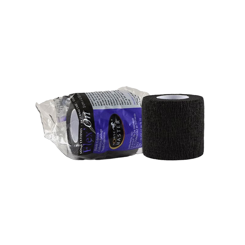 Horse Master - Bande de soin cohésive élastique multi-usage Flex'on noir | - Ohlala