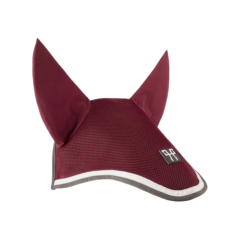Horse Pilot - Bonnet pour chevaux mesh bordeaux/ gris | - Ohlala