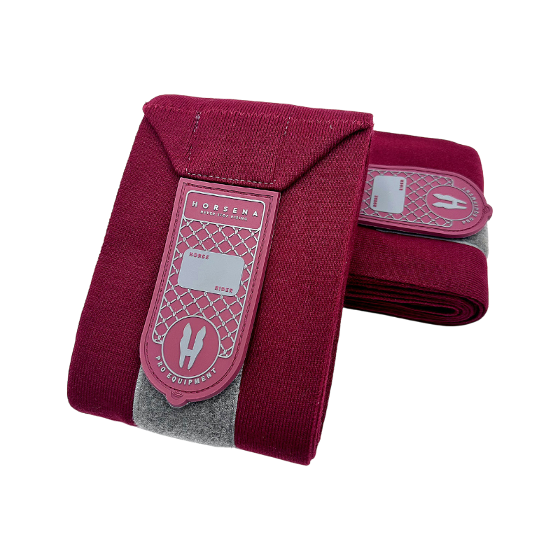 Horsena - Bandes de repos 4m bordeaux (x2) | - Ohlala