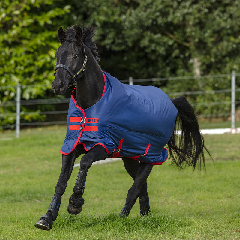 Horseware - Couverture d'extérieur imperméable Mio T/O Lite bleu/ rouge 0g | - Ohlala