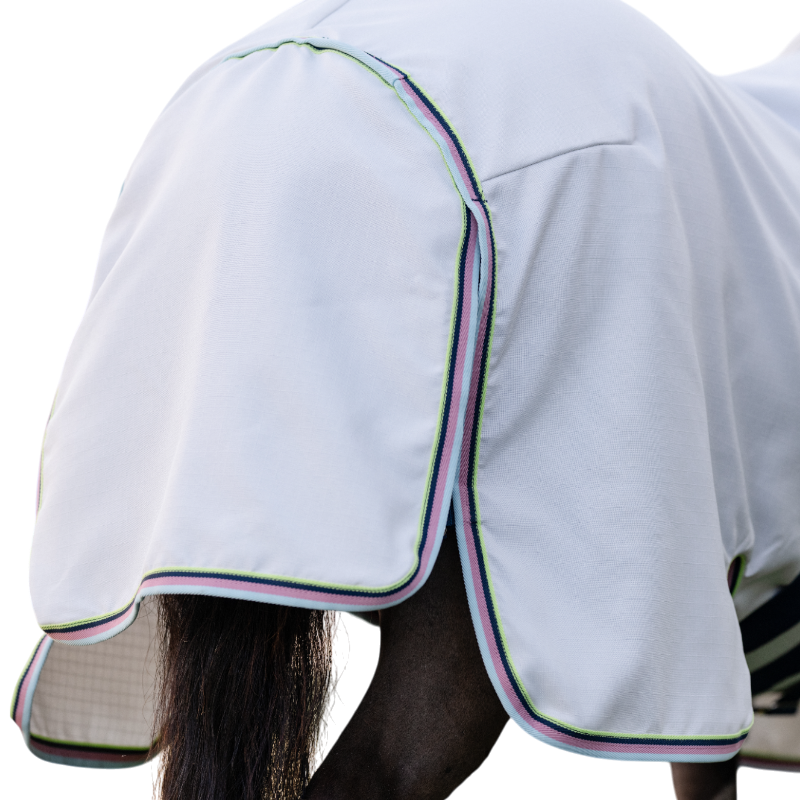 Horseware - Chemise anti-mouches Amigo Ripstop Petite Hoody argent/ lime/ marine/ rose | - Ohlala