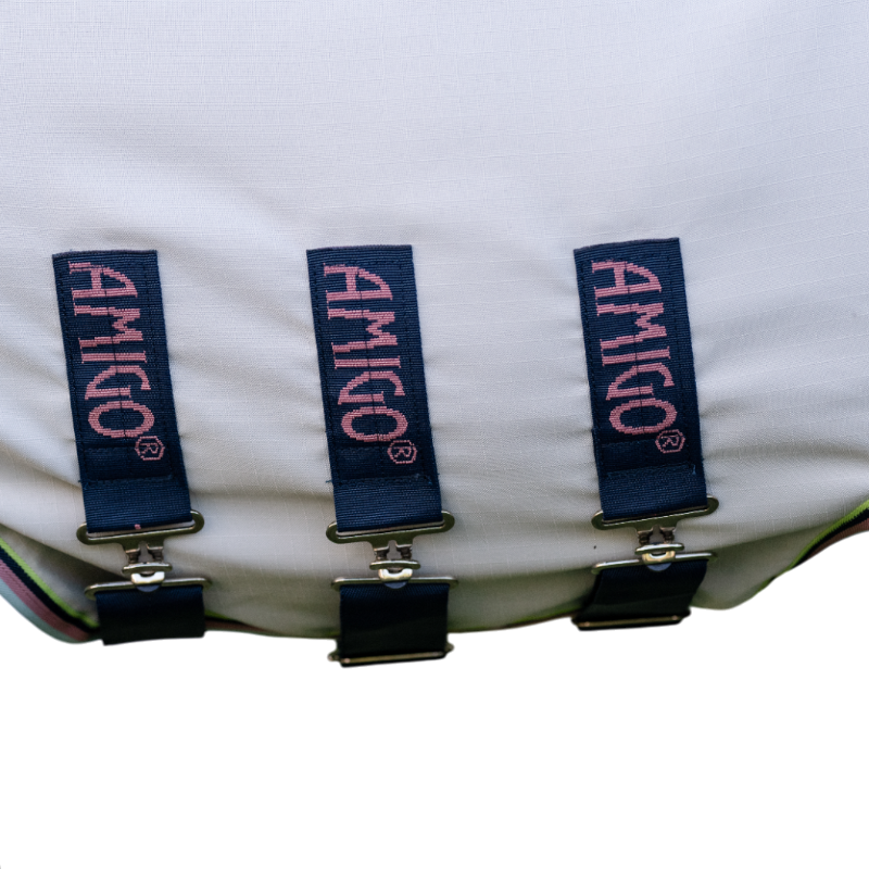 Horseware - Chemise anti-mouches Amigo Ripstop Petite Hoody argent/ lime/ marine/ rose | - Ohlala