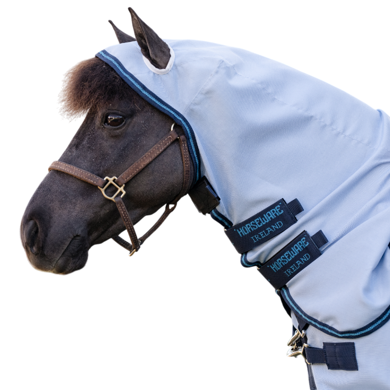 Horseware - Chemise anti-mouches Amigo Ripstop  Petite Hoody azure blue/ marine/ bleu électrique | - Ohlala