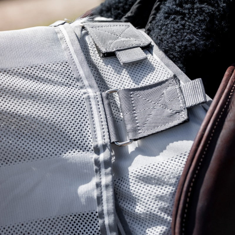 Horseware - Amigo Flyrider vliegenwerende shirt zilver/ titanium grijs/ zilver