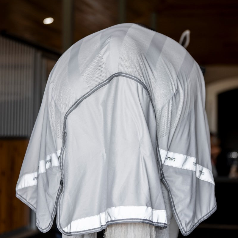 Horseware - Amigo Flyrider vliegenwerende shirt zilver/ titanium grijs/ zilver