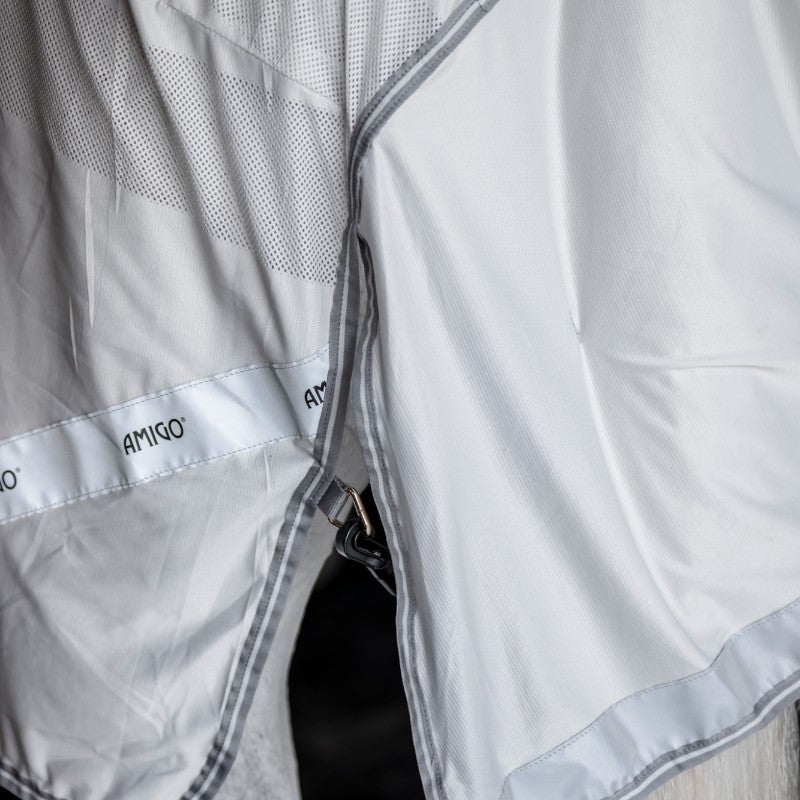 Horseware - Amigo Flyrider vliegenwerende shirt zilver/ titanium grijs/ zilver