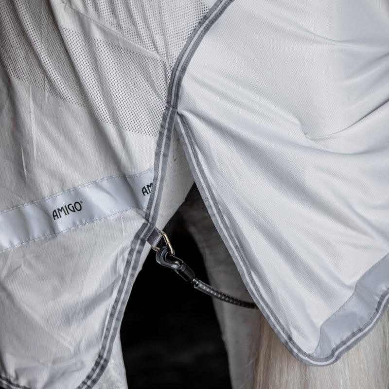 Horseware - Amigo Flyrider vliegenwerende shirt zilver/ titanium grijs/ zilver