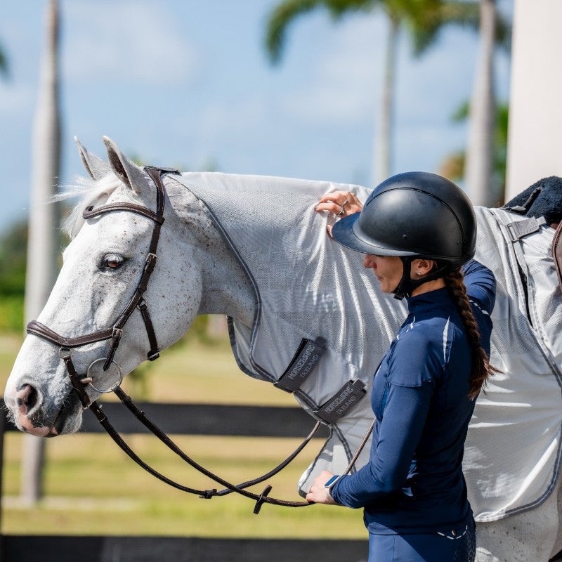 Horseware - Amigo Flyrider vliegenwerende shirt zilver/ titanium grijs/ zilver