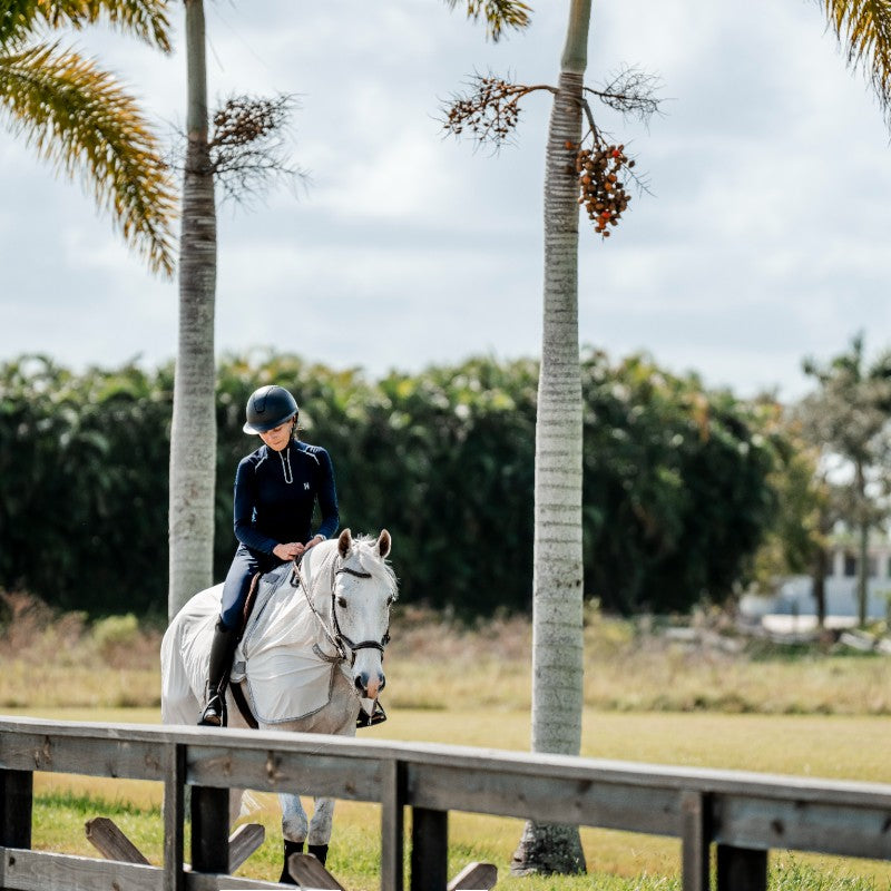 Horseware - Amigo Flyrider vliegenwerende shirt zilver/ titanium grijs/ zilver