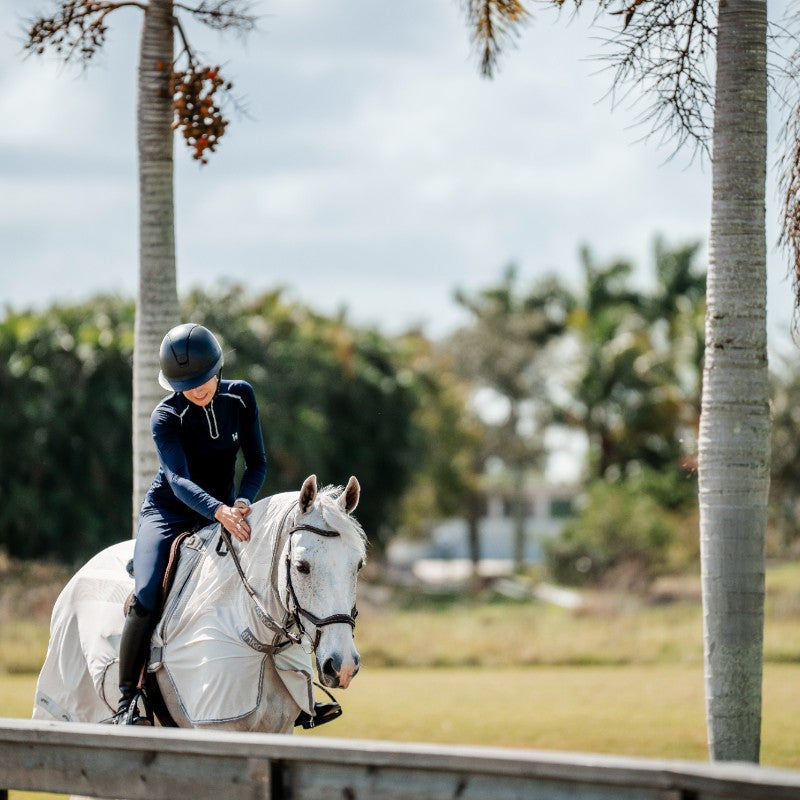 Horseware - Amigo Flyrider vliegenwerende shirt zilver/ titanium grijs/ zilver