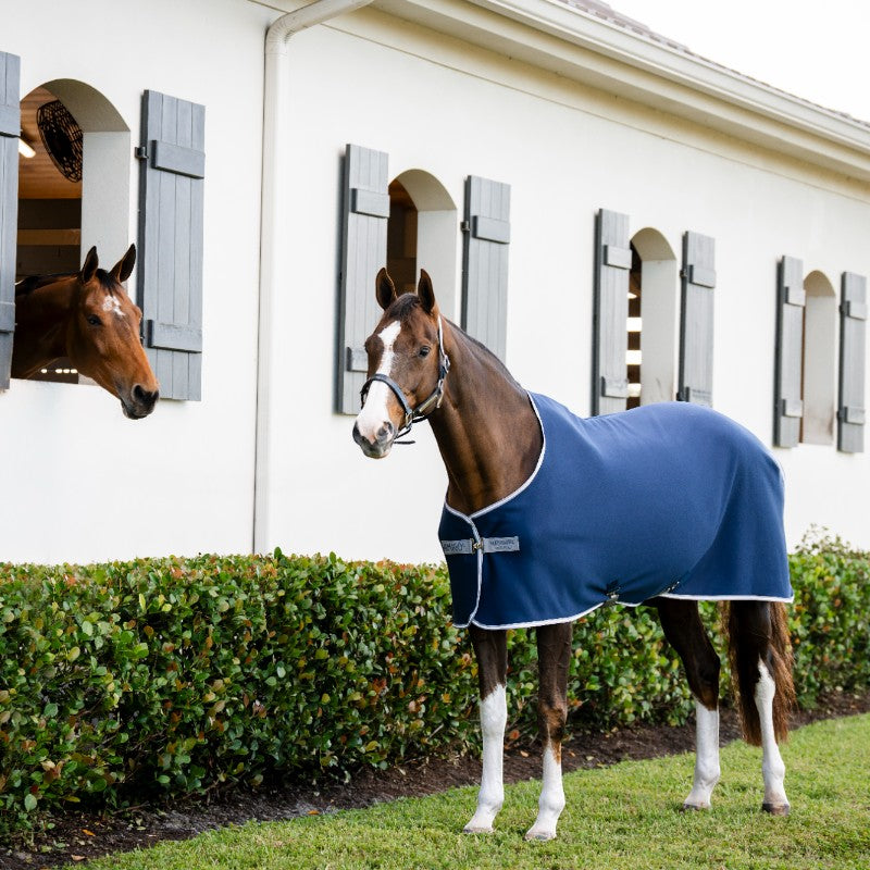 Horseware - Chemise séchante Amigo Jersey Pony marine/ titanium grey/ argent | - Ohlala