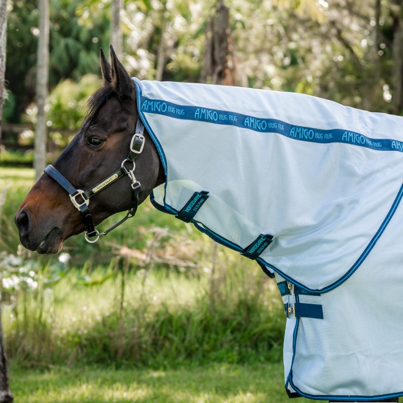 Horseware - Anti-vliegdeken Amigo Bug Rug Plus XL azuurblauw/ marine/ elektrisch blauw