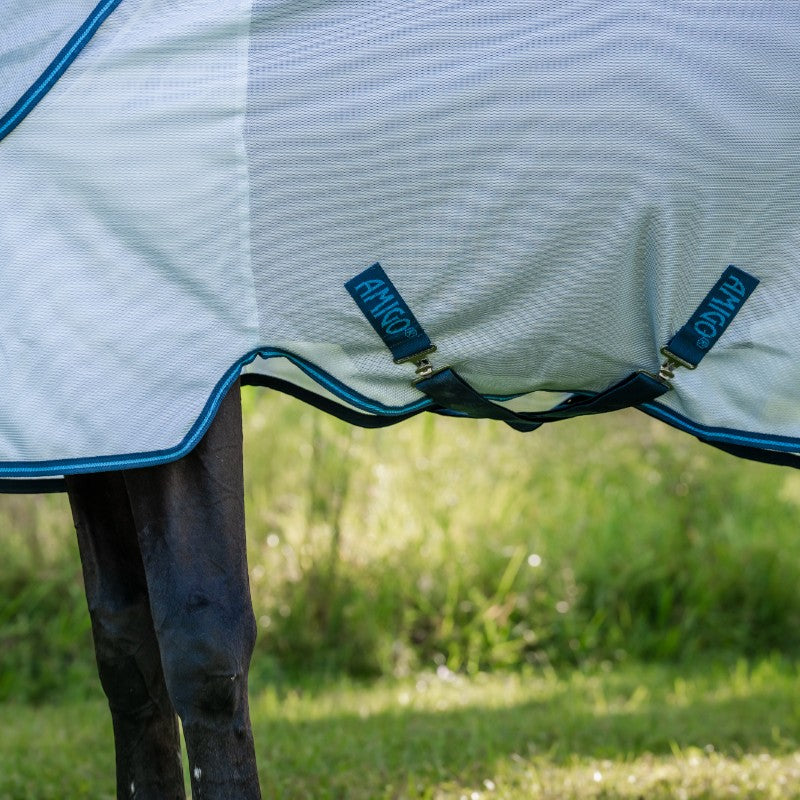 Horseware - Anti-vliegdeken Amigo Bug Rug Plus XL azuurblauw/ marine/ elektrisch blauw