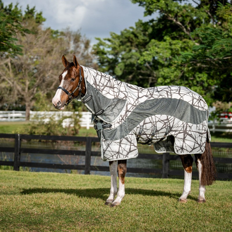 Horseware - Couverture anti-mouches Amigo Camofly 3 en 1 Plus camofly print/ gris | - Ohlala