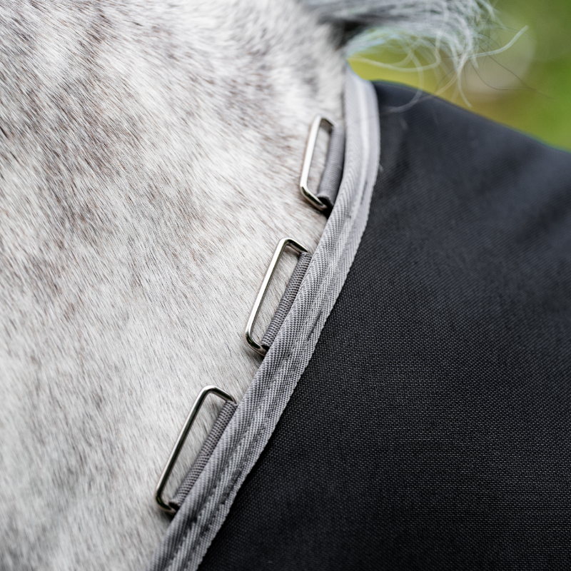 Horseware - Couverture d'extérieur Amigo Bravo XL Turnout noir/ titanium grey/ argent 50g | - Ohlala