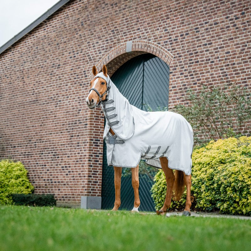 Horseware - Couverture d'extérieur Amigo Ripstop Hoody argent/ titanium grey/ argent | - Ohlala