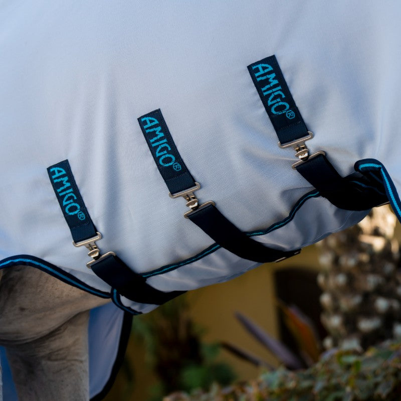 Horseware - Außenabdeckung Amigo Ripstop Hoody azurblau/ marine/ elektrisches Blau
