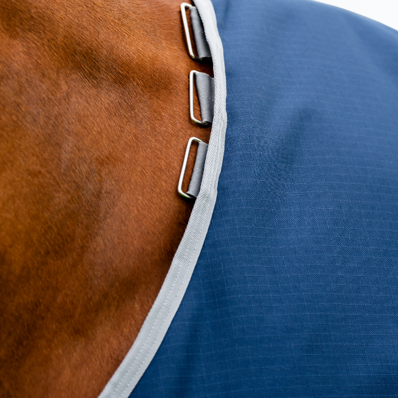 Horseware - Couverture d'extérieur Amigo Ripstop Turnout marine/ titanium grey 100g | - Ohlala