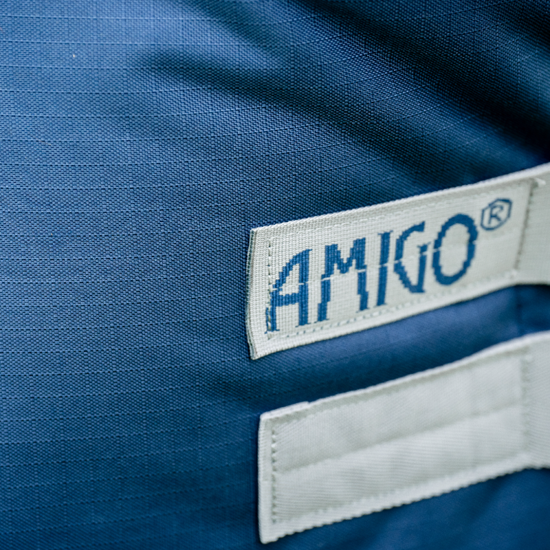 Horseware - Couverture d'extérieur Amigo Ripstop Turnout marine/ titanium grey 100g | - Ohlala