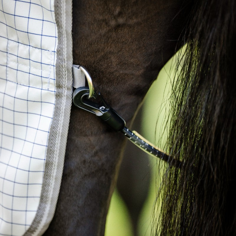 Horseware - Couverture d'extérieur Amigo Summer Plus marine check/ titanium grey/ argent | - Ohlala