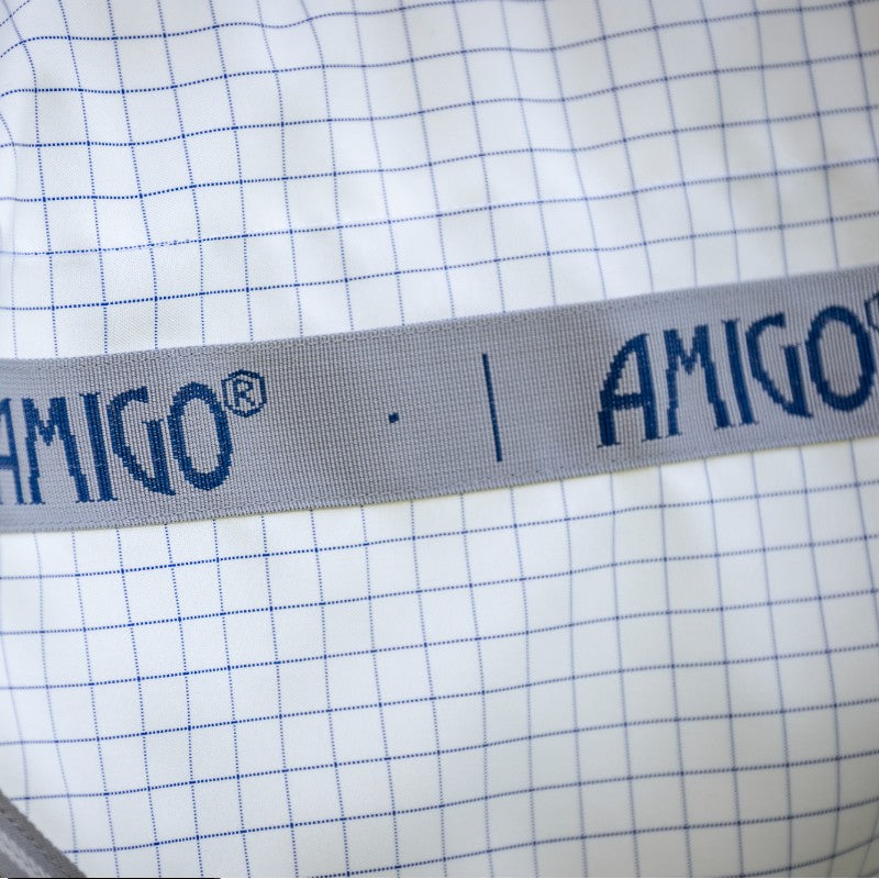 Horseware - Couverture d'extérieur Amigo Summer Plus marine check/ titanium grey/ argent | - Ohlala