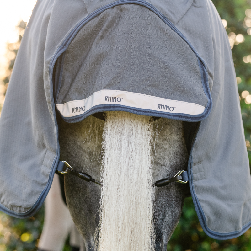 Horseware - Buiten deken Rhino HexStop Plus Pony grijs/ indigo/ marine 0g
