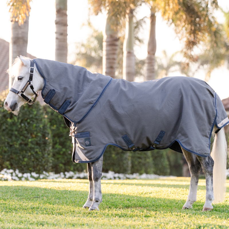 Horseware - Buiten deken Rhino HexStop Plus Pony grijs/ indigo/ marine 0g