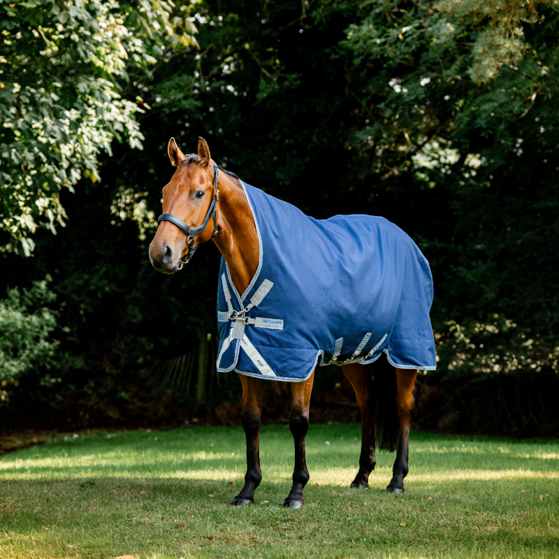 Horseware - Rhino Wug Turnout buitenbedekking marine/ titanium grijs/ klassiek blauw 0g