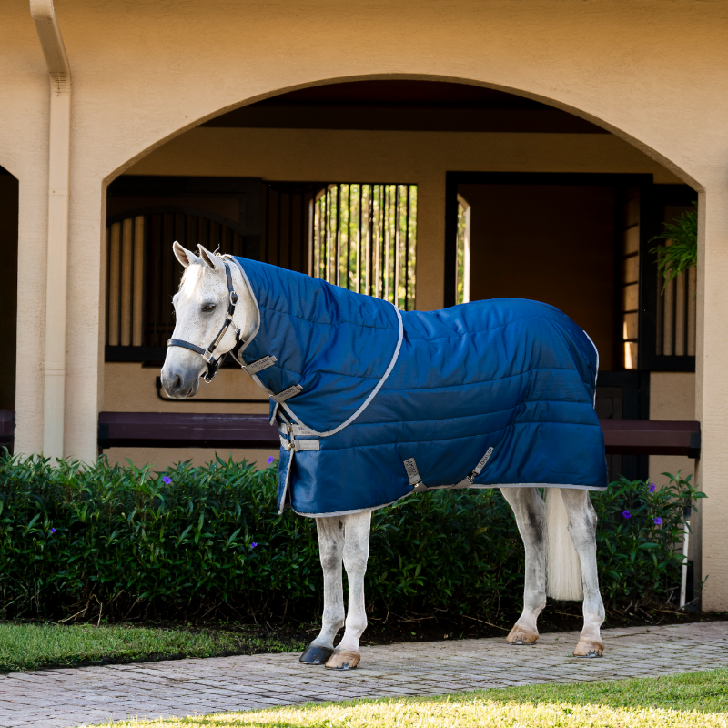 Horseware - Couverture de box Amigo Ripstop Insulator Plus Stable marine/ titanium grey 350g | - Ohlala