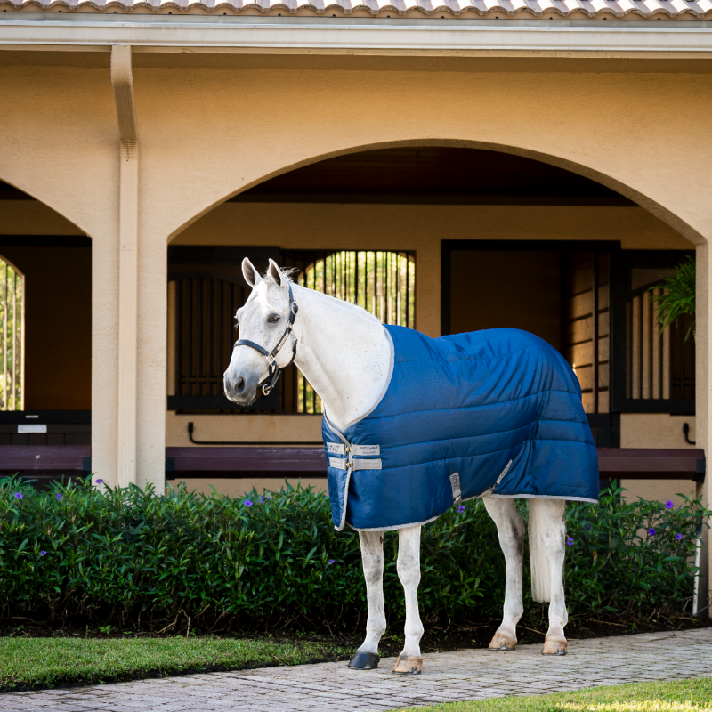 Horseware - Couverture de box Amigo Ripstop Insulator Stable marine/ titanium grey 50g | - Ohlala